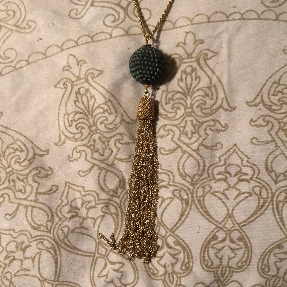 Long Gold Tassle Necklace